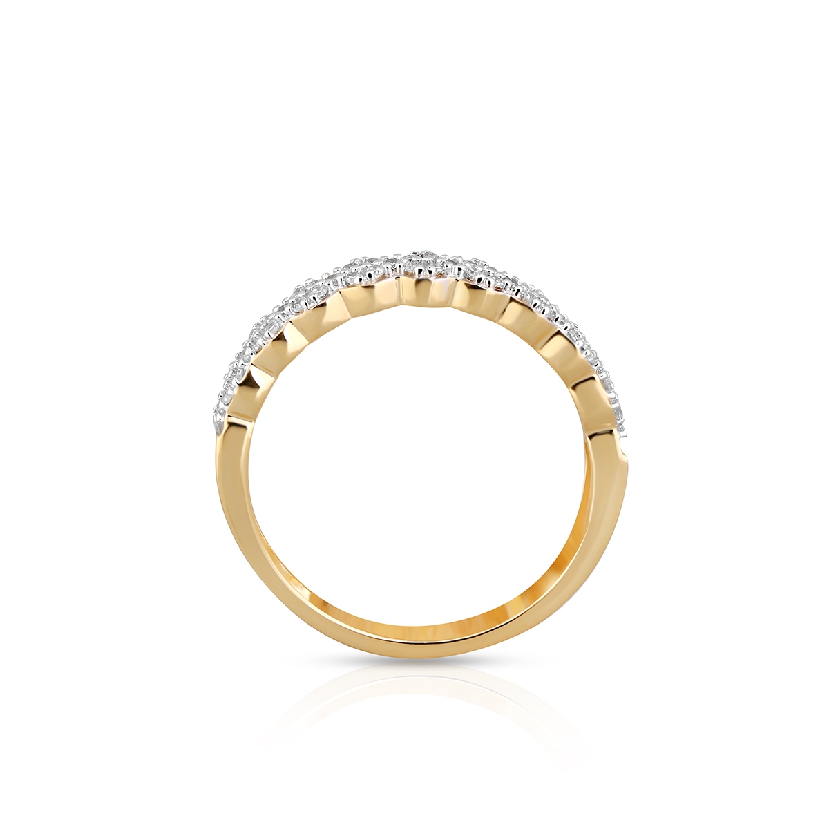 Pierścionek złoty z diamentami