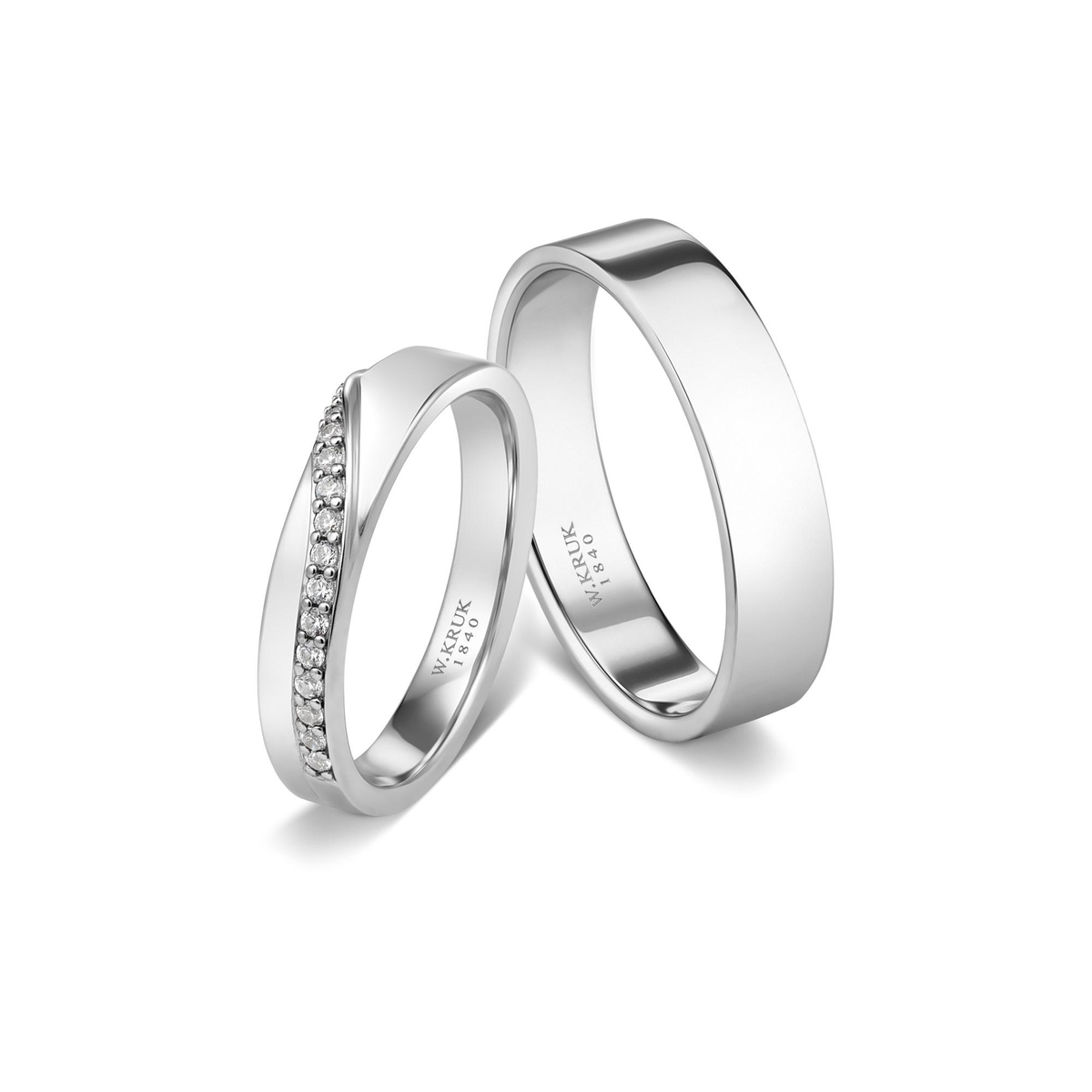 Obrączka srebrna z cyrkoniami SEGOVIA