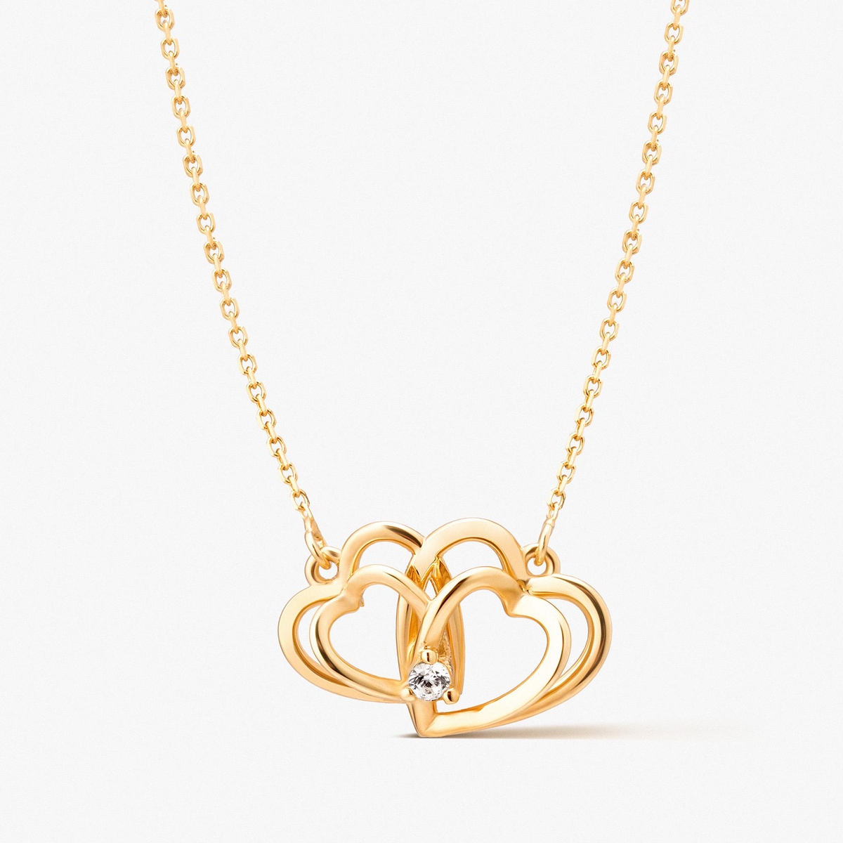 Naszyjnik złoty z diamentem laboratoryjnym Czułość