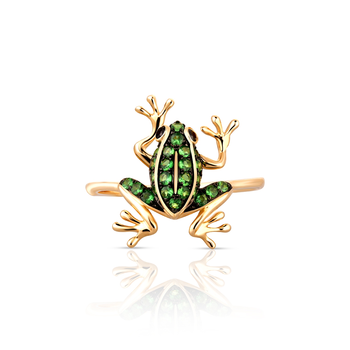 Pierścionek złoty Kwiaty nocy Anturium