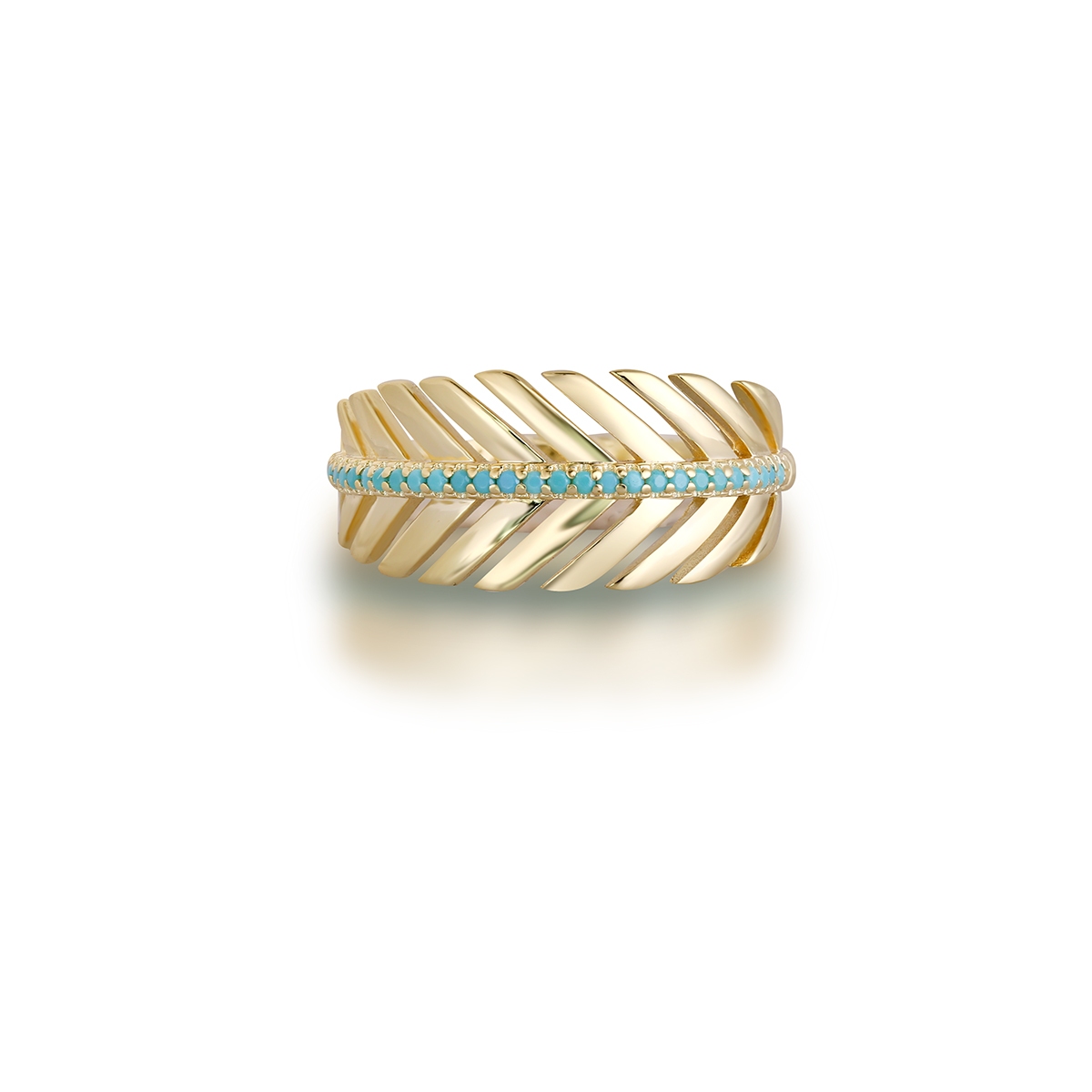 Pierścionek srebrny pozłacany Laguna