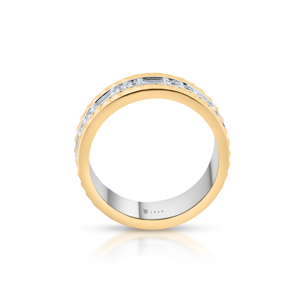 Pierścionek złoty z diamentami