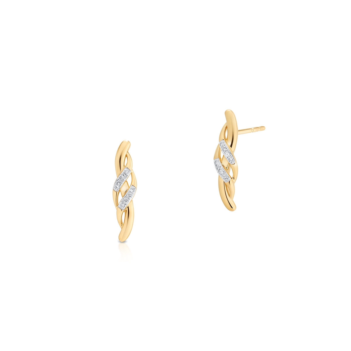 Kolczyki złote z diamentami