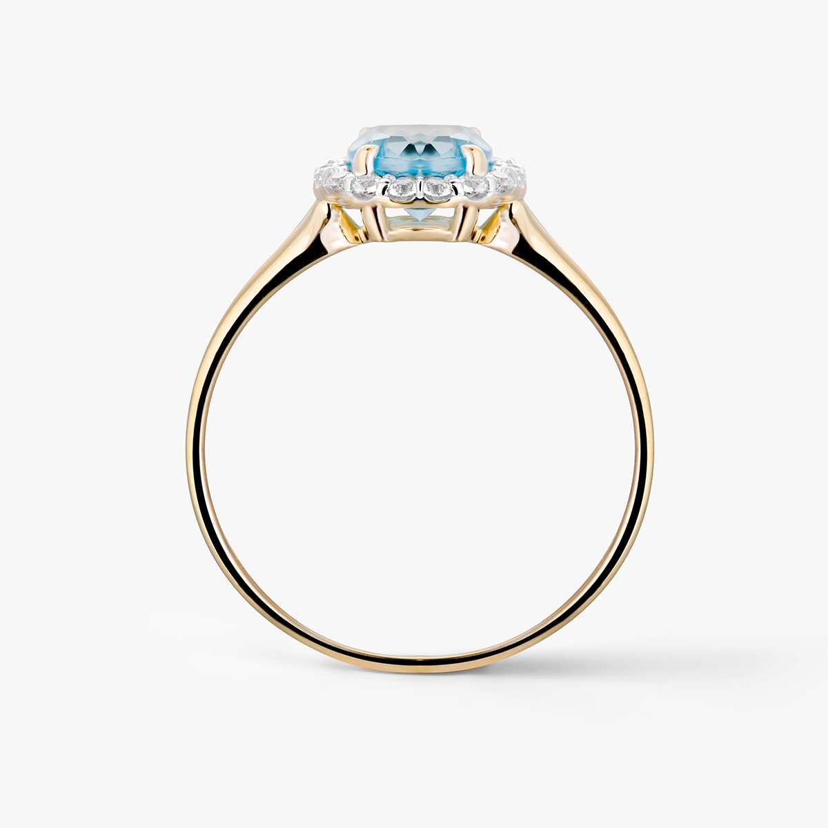 Pierścionek złoty z topazem Maria Antonina