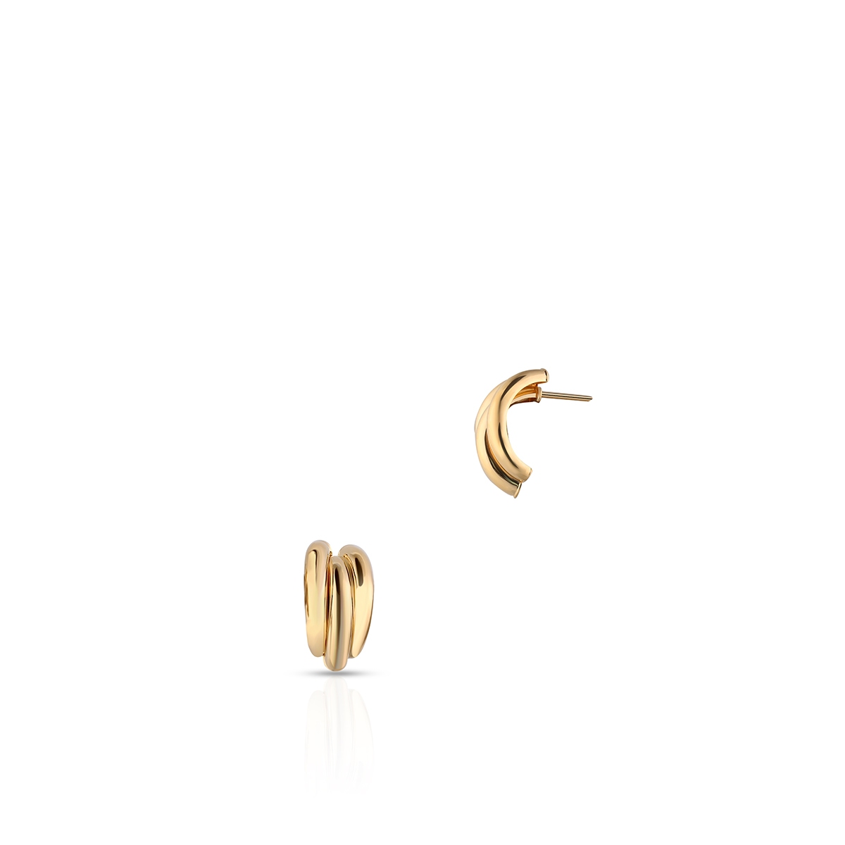 Kolczyki złote półkola