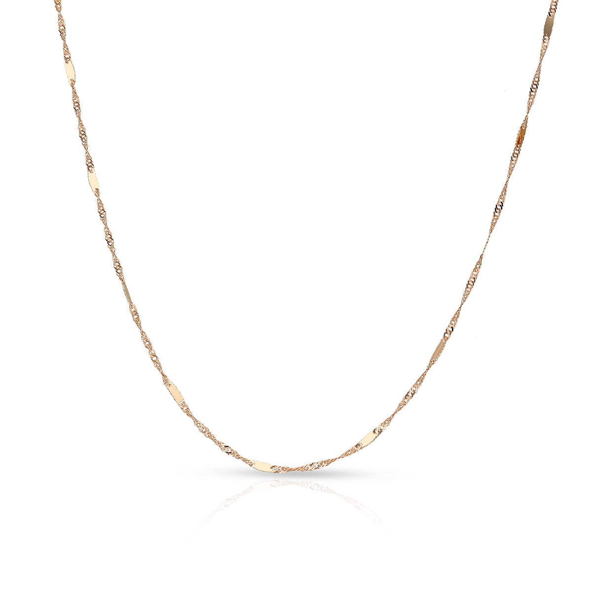 Łańcuszek różowe złoto singapur