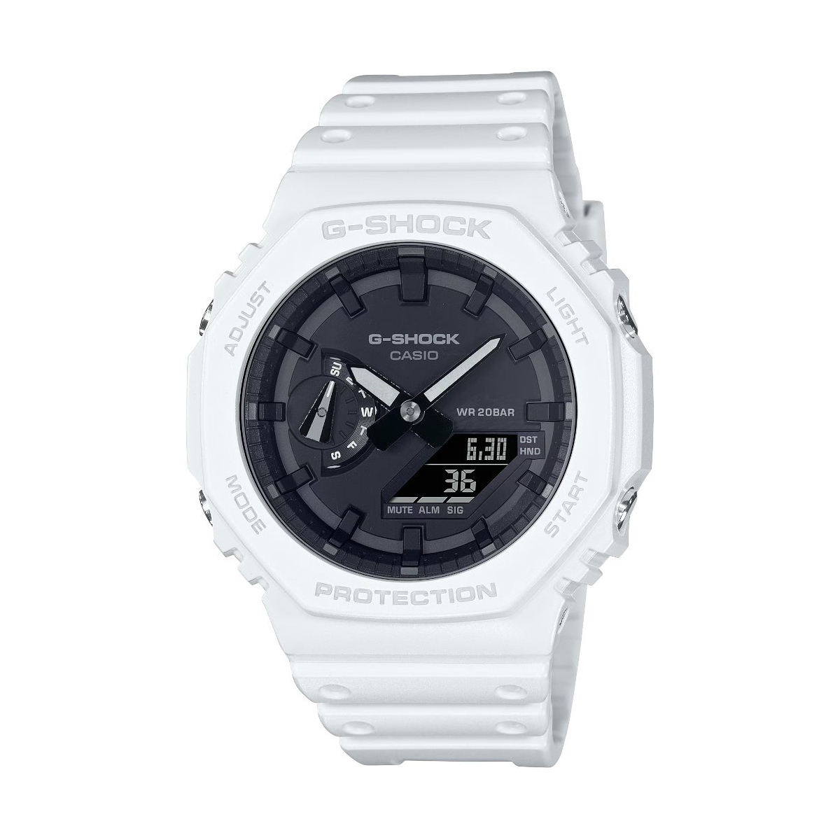 ZEGAREK G-SHOCK Octagon White Carbon Core Guard