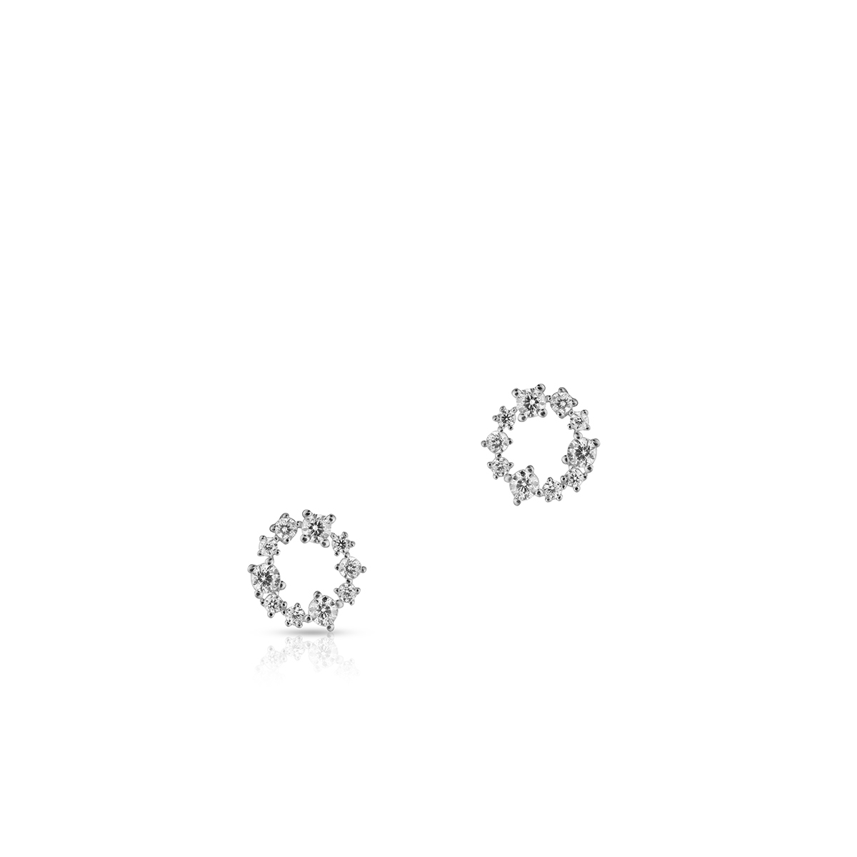 Kolczyki srebrne wianek