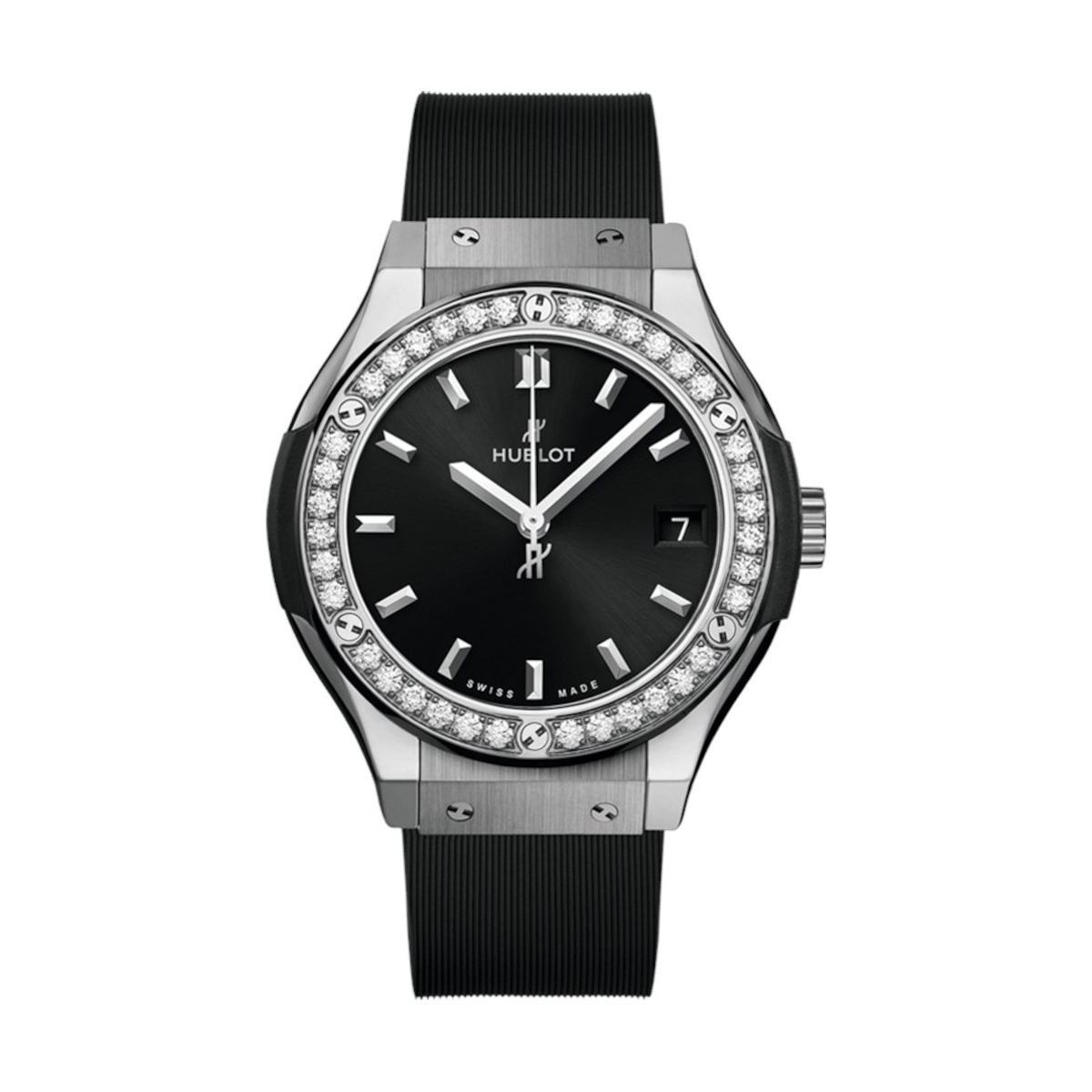 ZEGAREK HUBLOT CLASSIC FUSION TITANIUM DIAMONDS