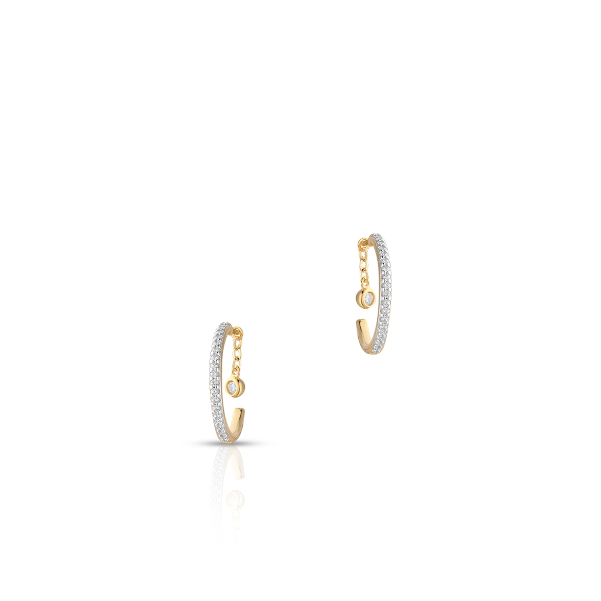 Kolczyki srebrne pozłacane