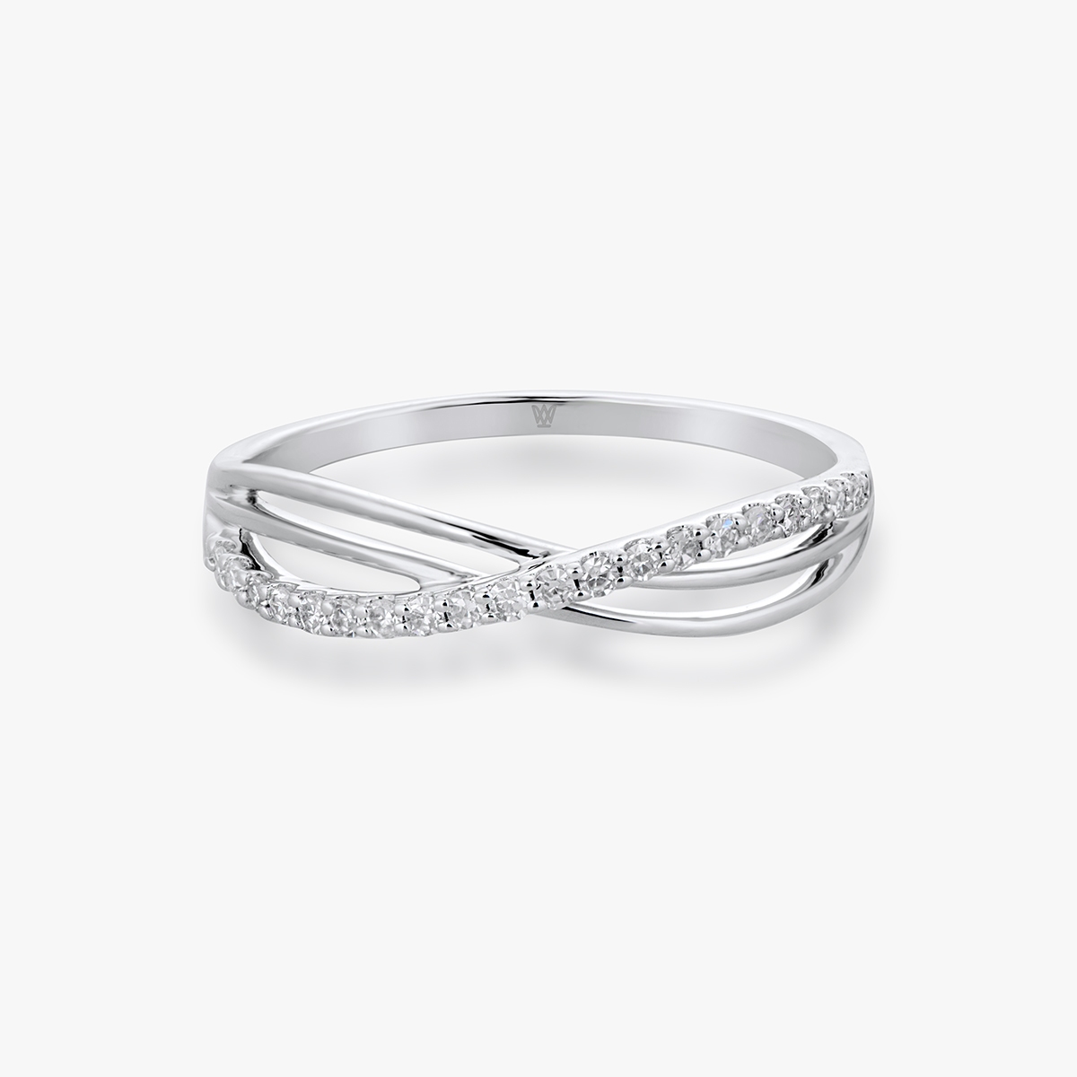 Pierścionek złoty z diamentami