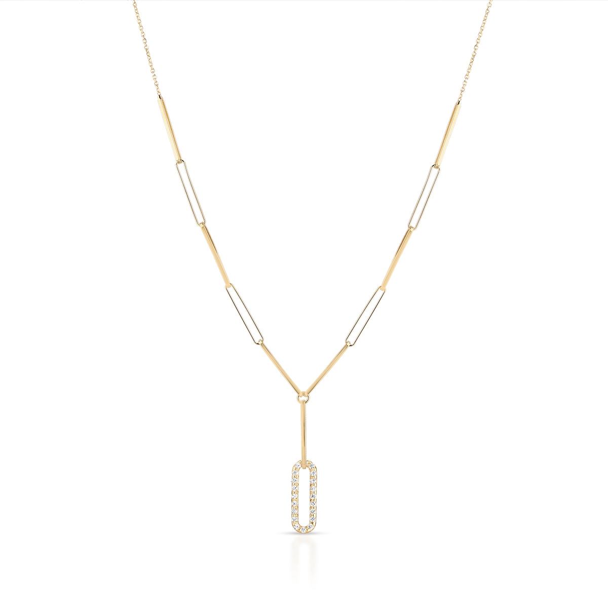 Naszyjnik złoty z cyrkoniami