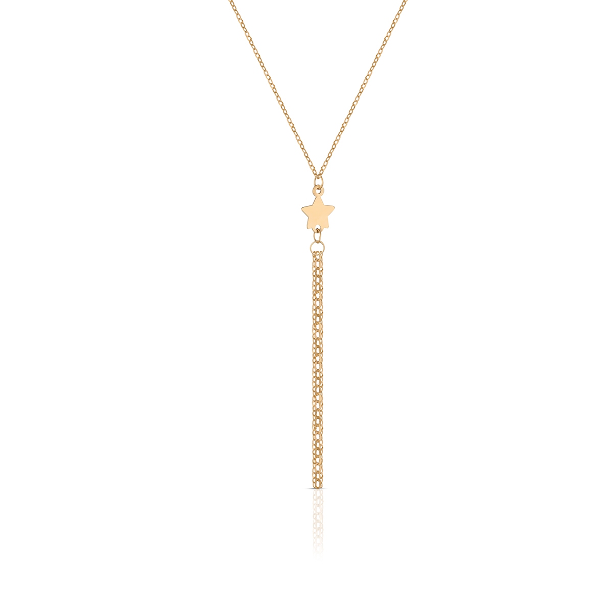 Naszyjnik złota krawatka z gwiazdką