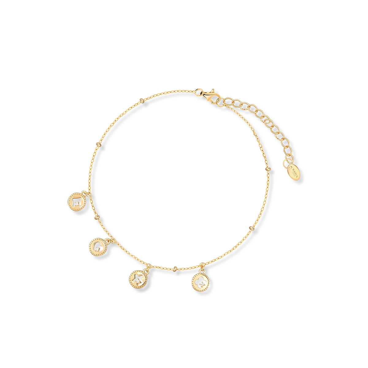 Bransoletka srebrna pozłacana