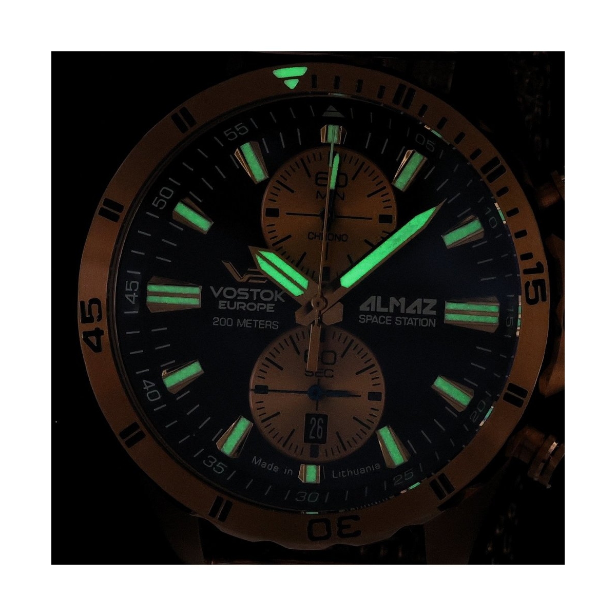ZEGAREK VOSTOK EUROPE ALMAZ SPACE STATION CHRONO