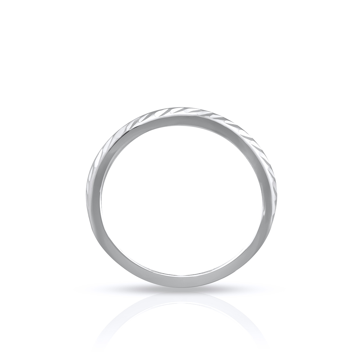 Pierścionek białe złoto basic