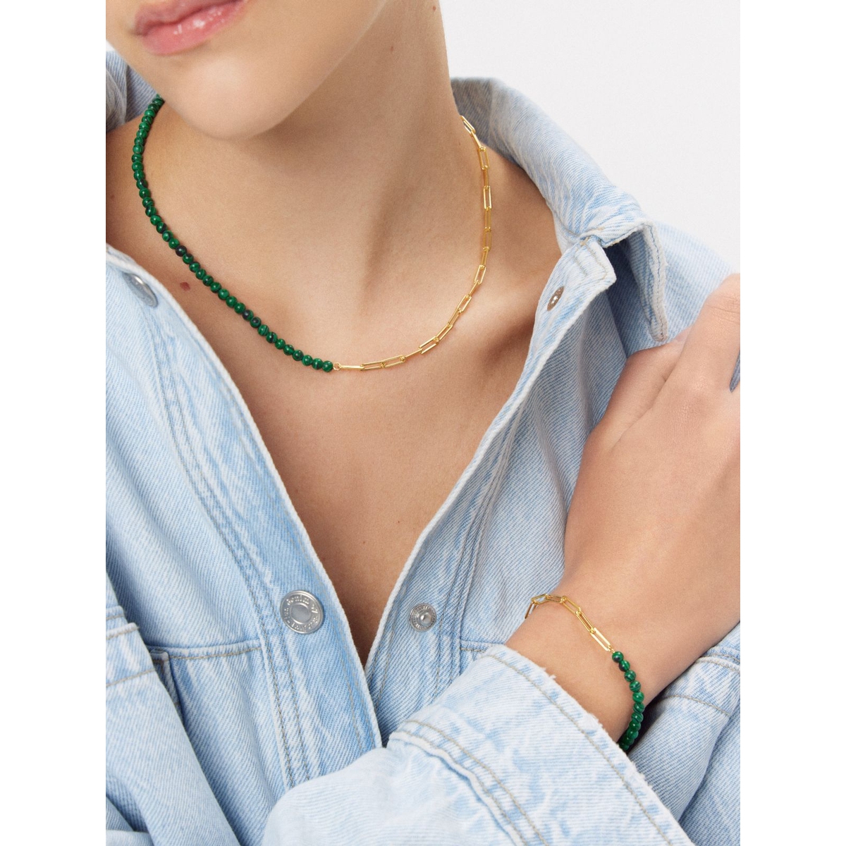 Naszyjnik srebrny pozłacany