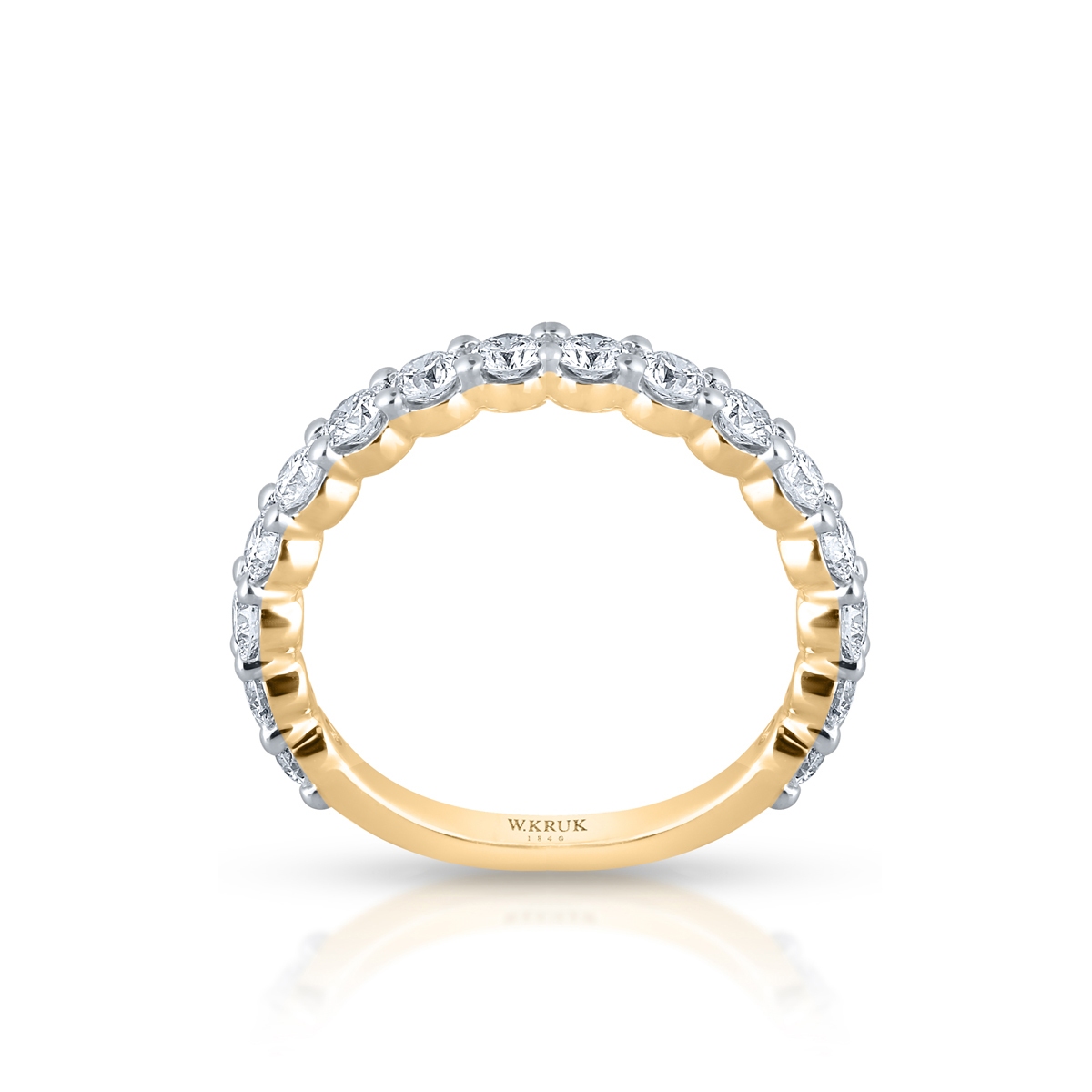 Pierścionek złoty z brylantami