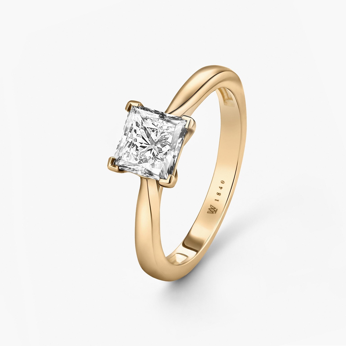 Pierścionek zaręczynowy złoty Niezwykły