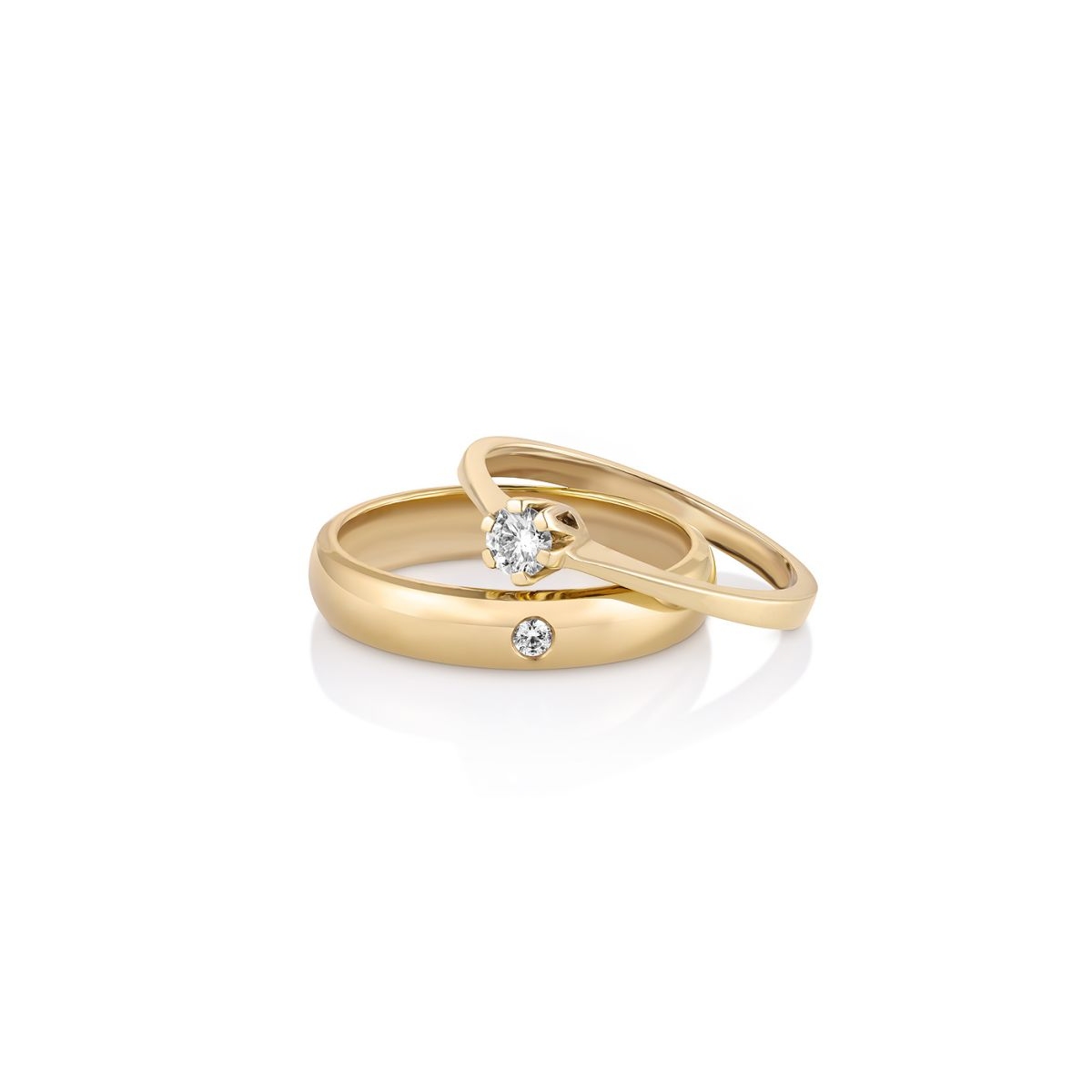 Pierścionek zaręczynowy złoty Jedyny