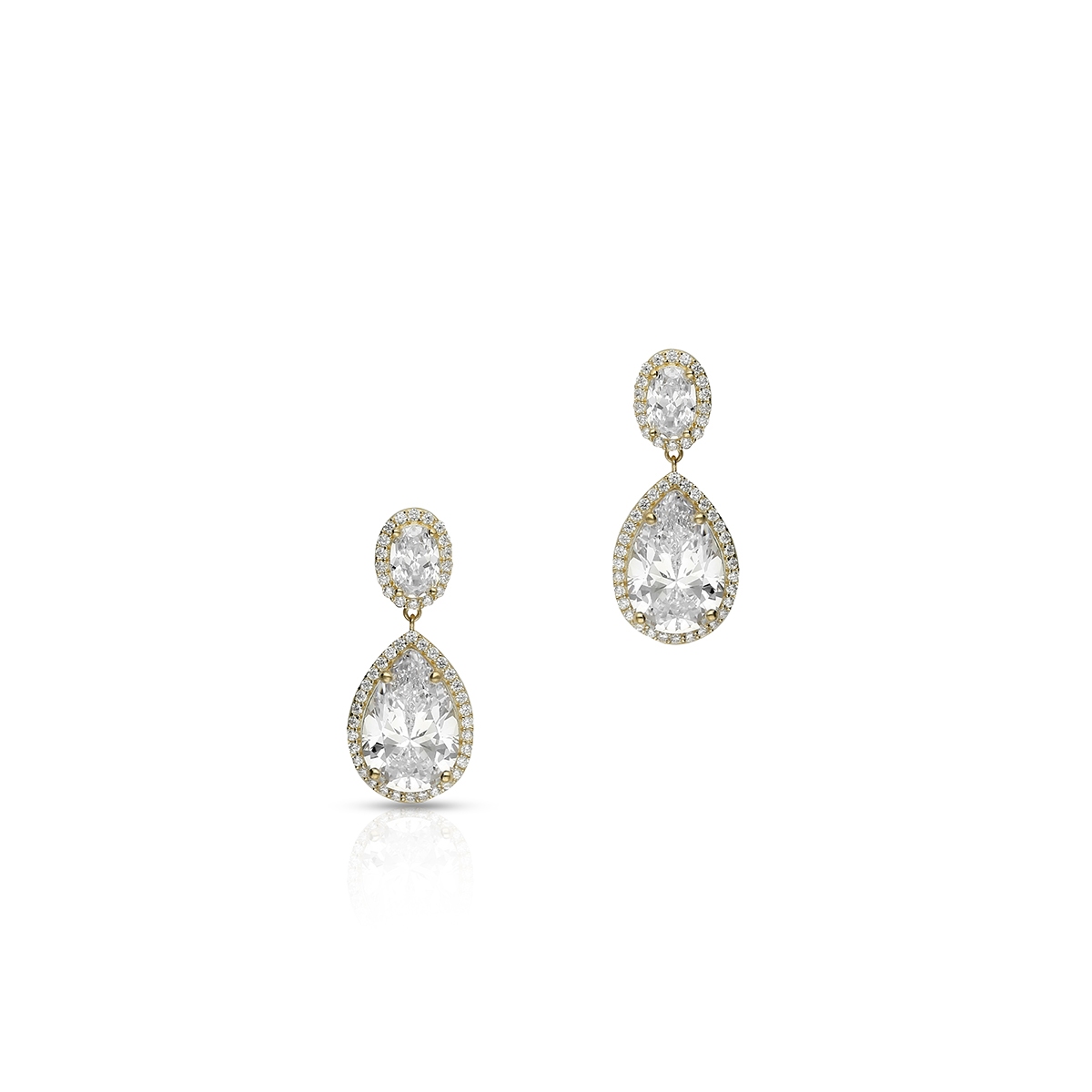 Kolczyki złote z cyrkoniami