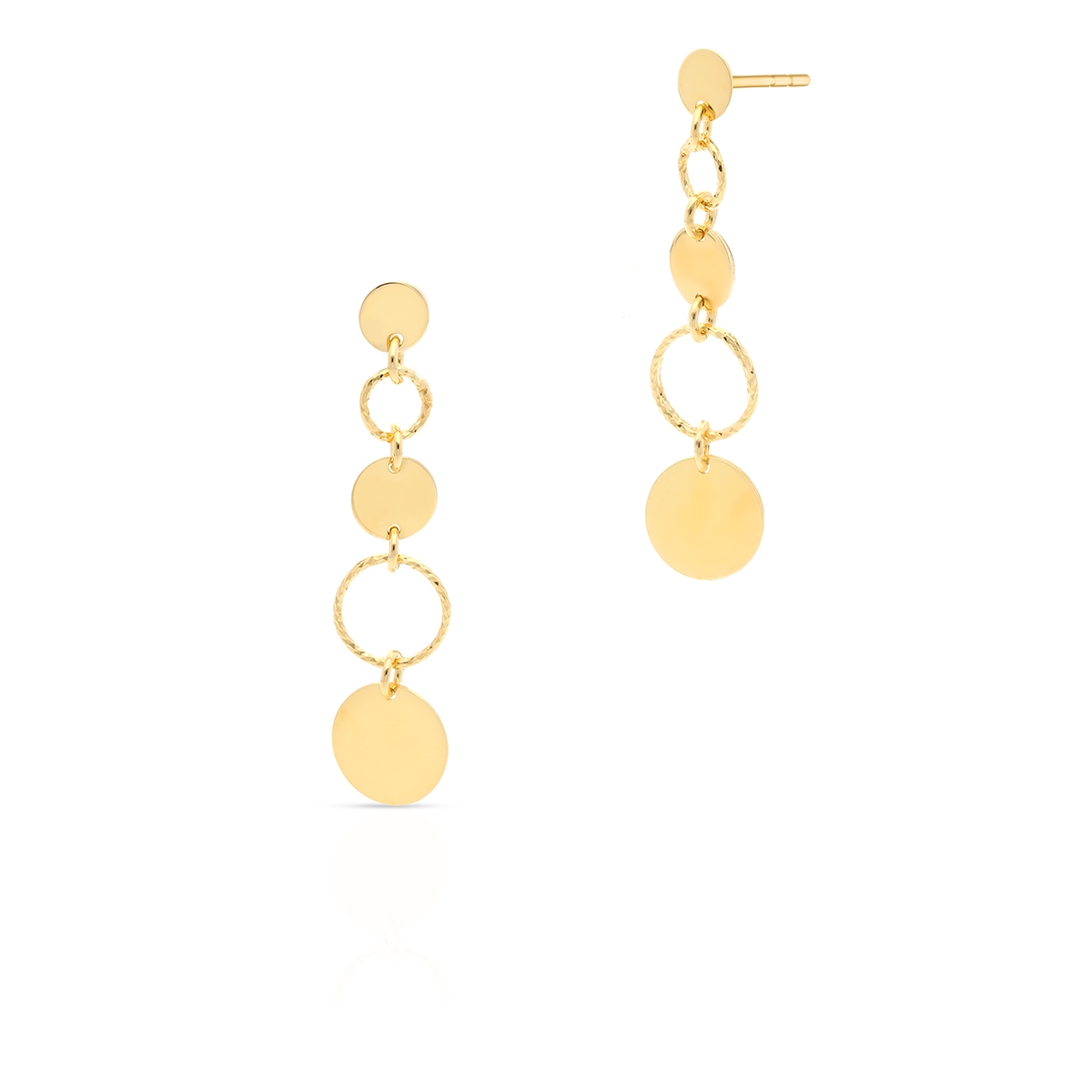 Kolczyki srebrne koła