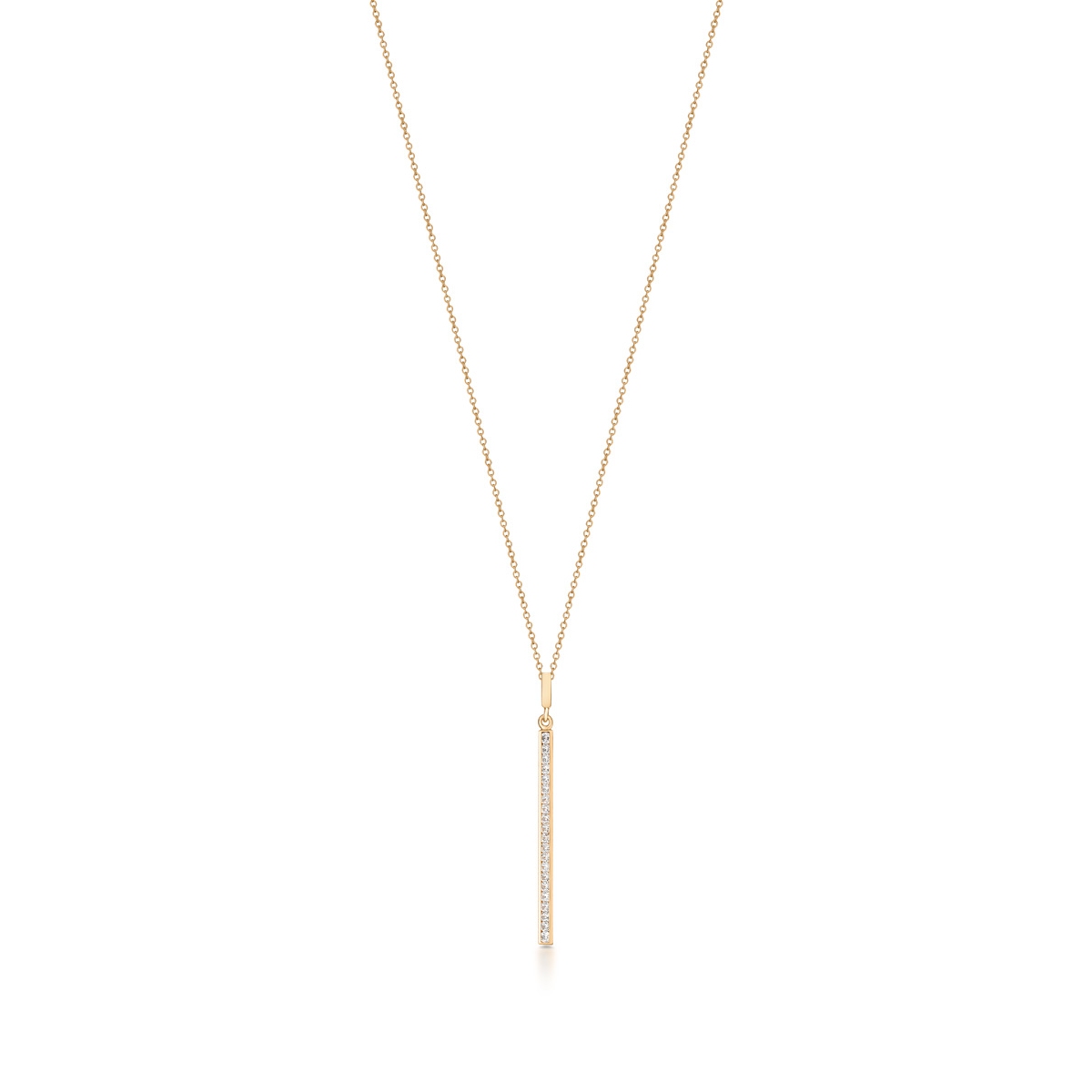 Naszyjnik złoty z cyrkoniami minimalistyczny