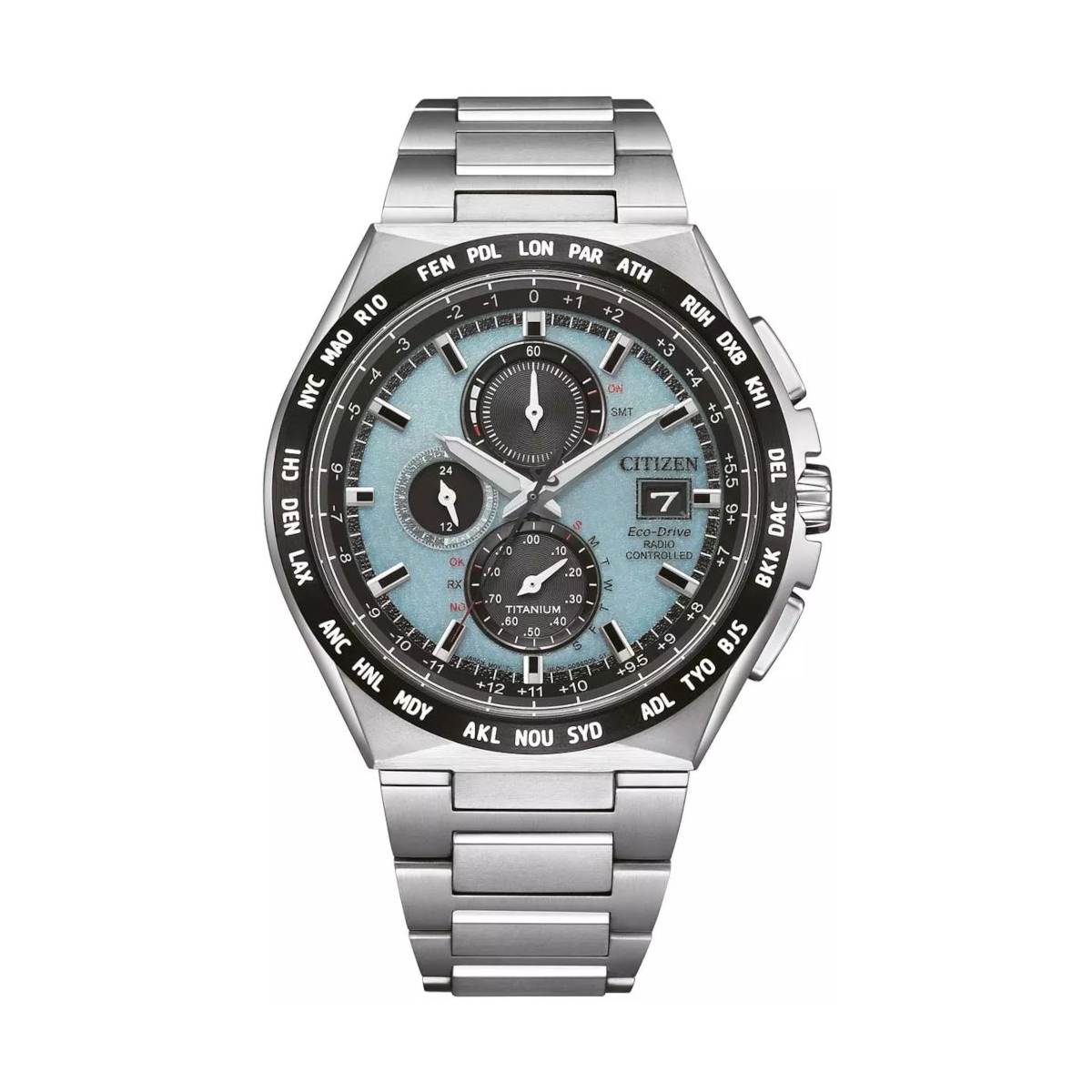 ZEGAREK CITIZEN RADIO CONTROLLED SUPER TITANIUM CHRONOGRAPH