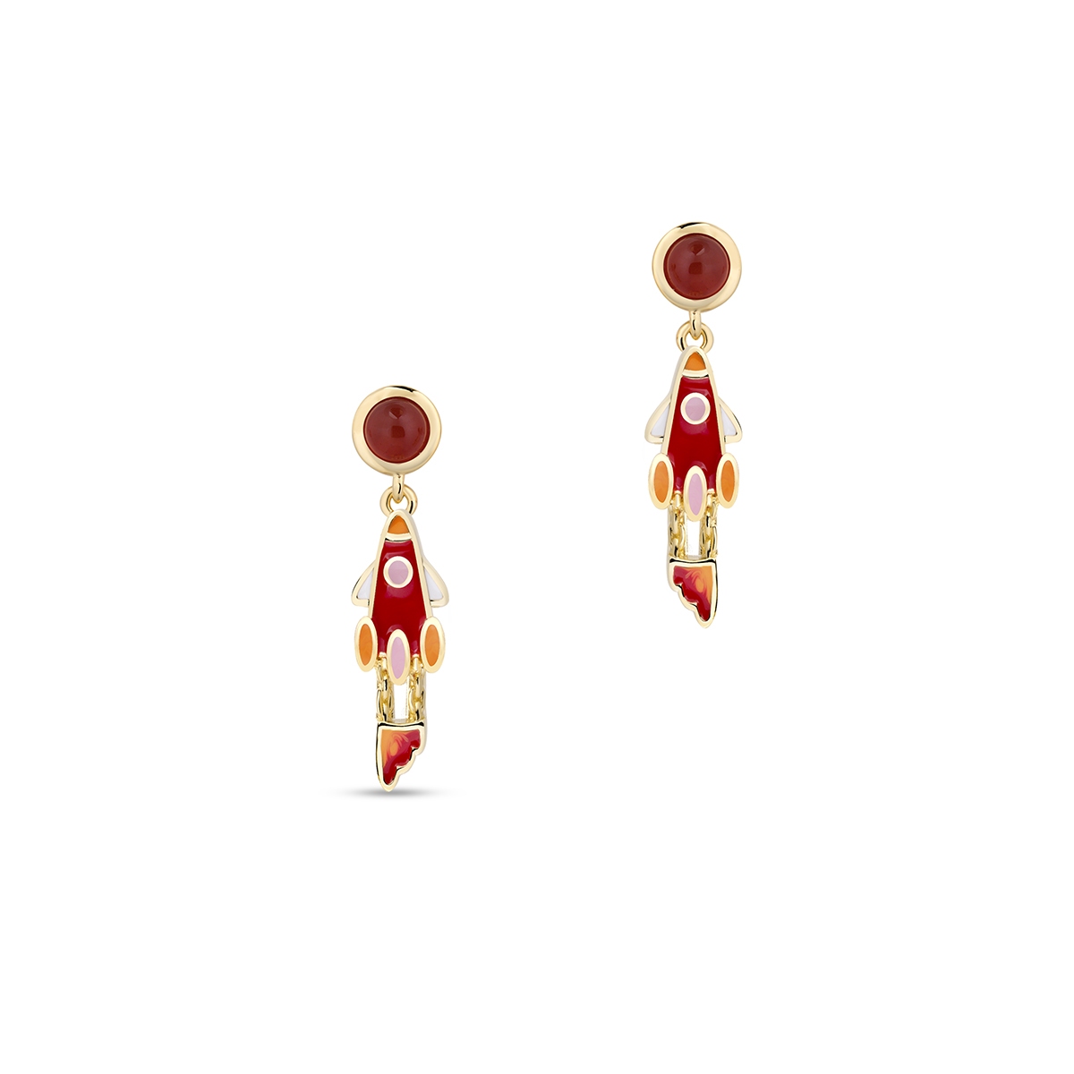 Kolczyki srebrne z motywem rakiety