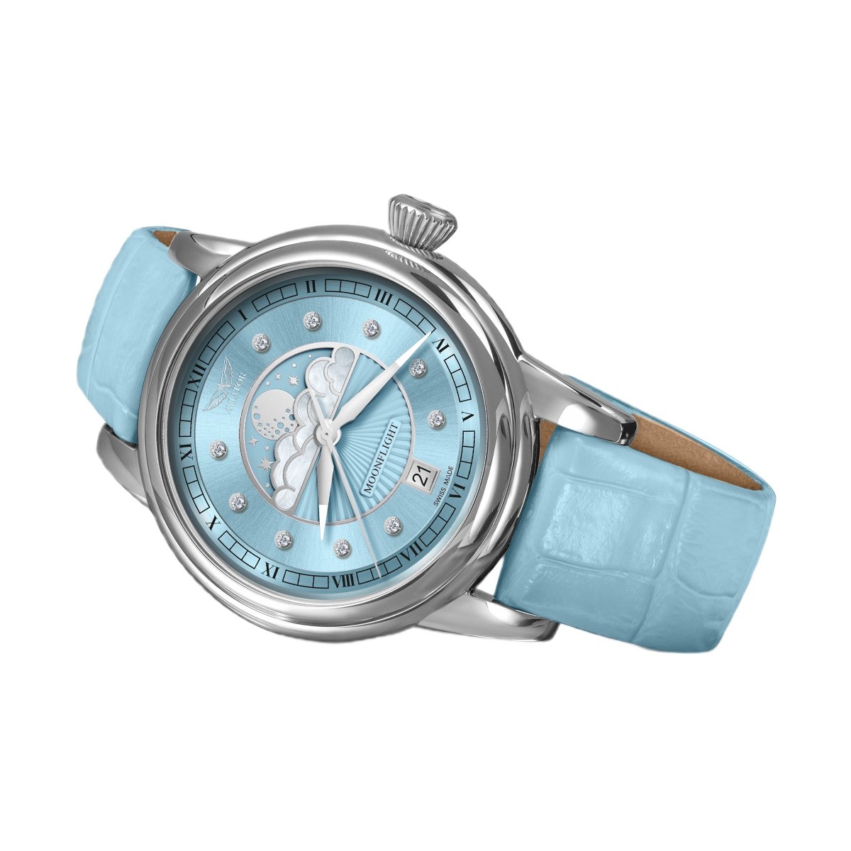 ZEGAREK AVIATOR DOUGLAS MOONFLIGHT DIAMOND EDITION