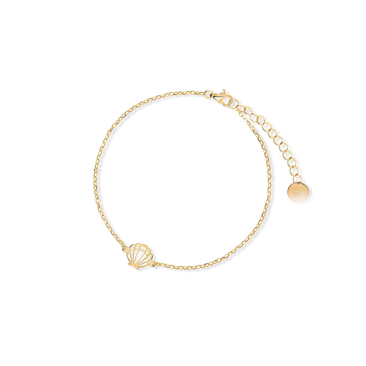 Bransoleta srebrna pozłacana