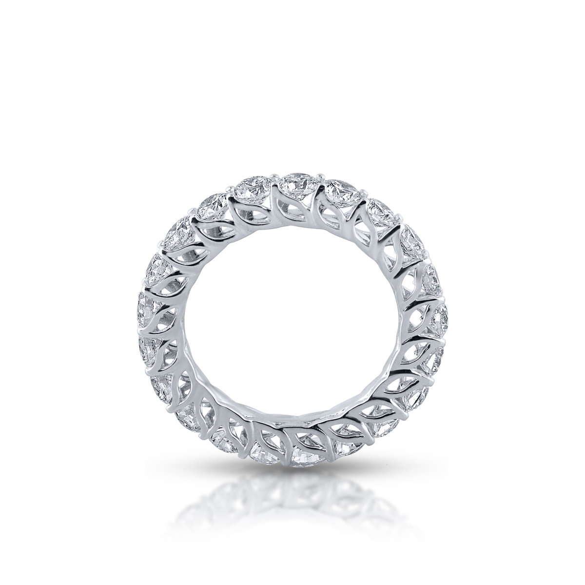 Pierścionek białe złoto z brylantami