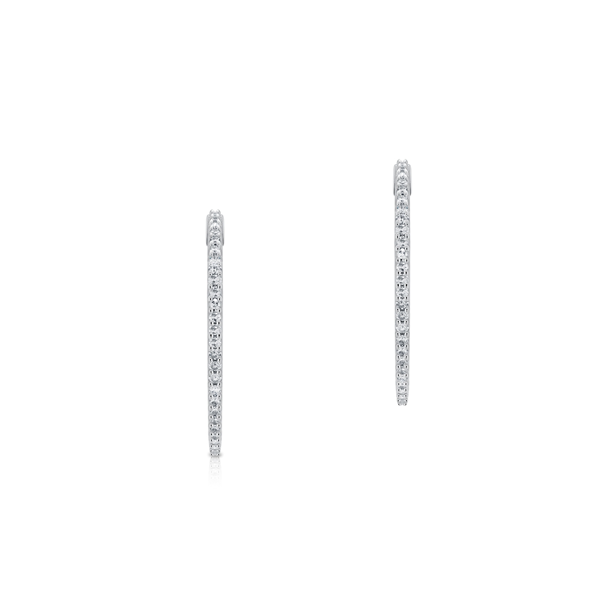 Kolczyki złote koła z diamentami