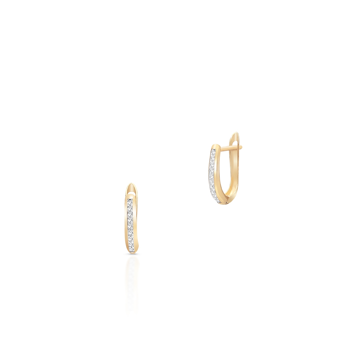 Kolczyki złote z cyrkoniami