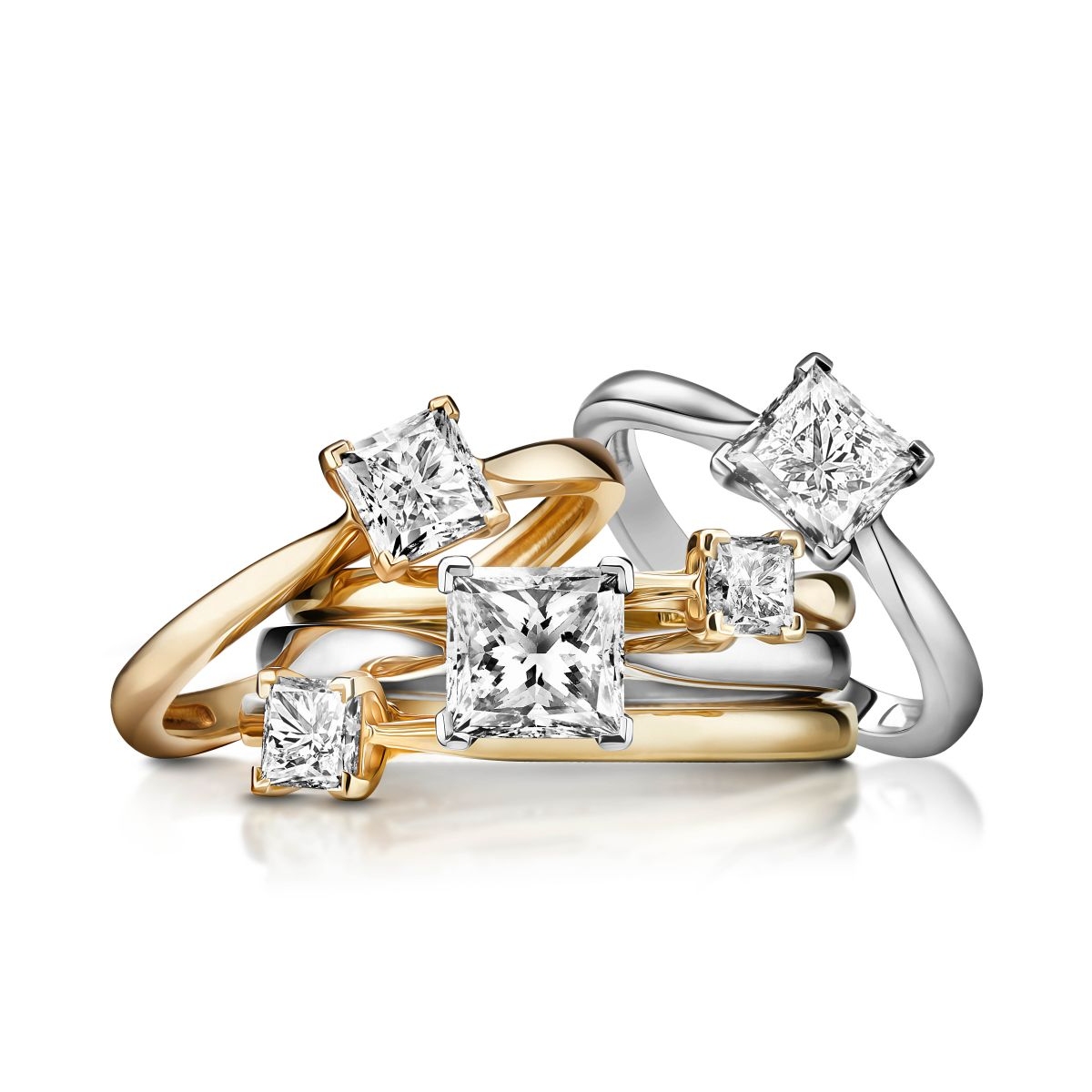 Pierścionek zaręczynowy białe złoto Niezwykły