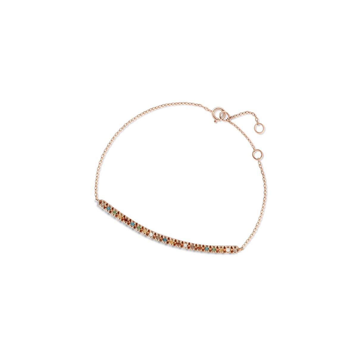 Bransoletka różowe złoto z brylantami