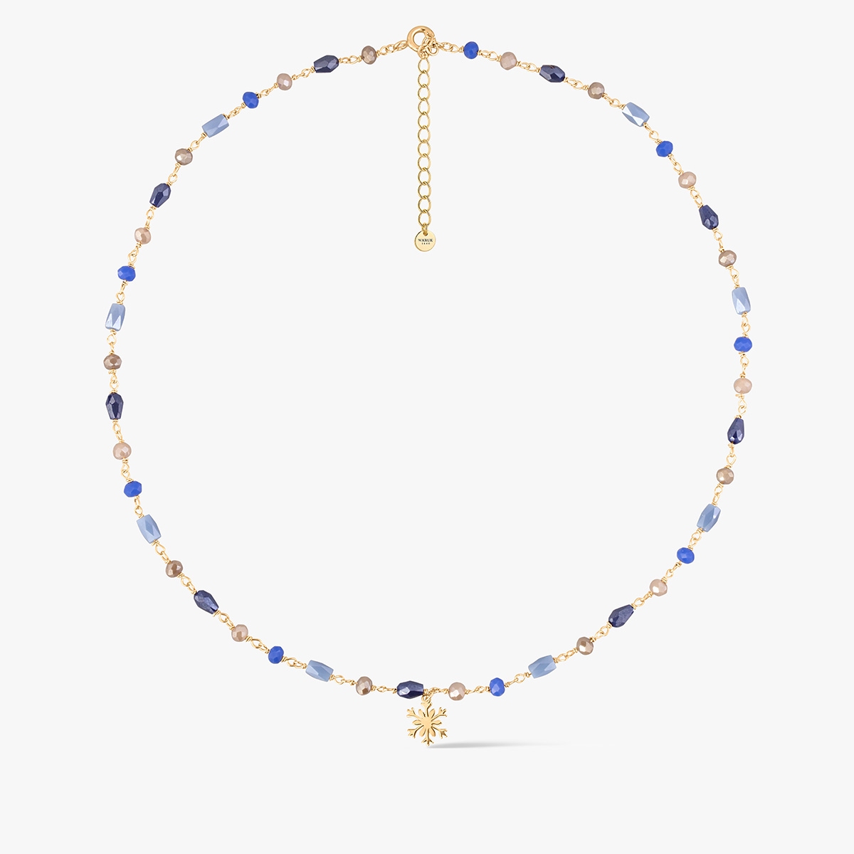 Naszyjnik srebrny z kolorowymi kamieniami