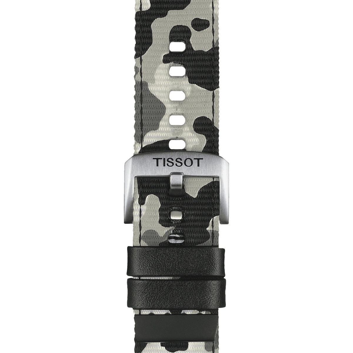 Tissot biało-czarny pasek materiałowy 22 mm