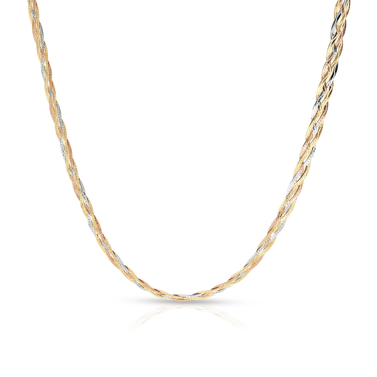 Naszyjnik złoty tricolor