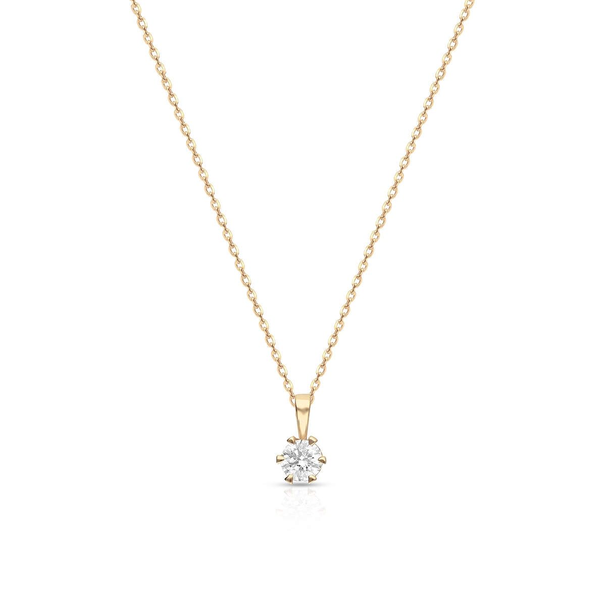 Wisiorek złoty z brylantem