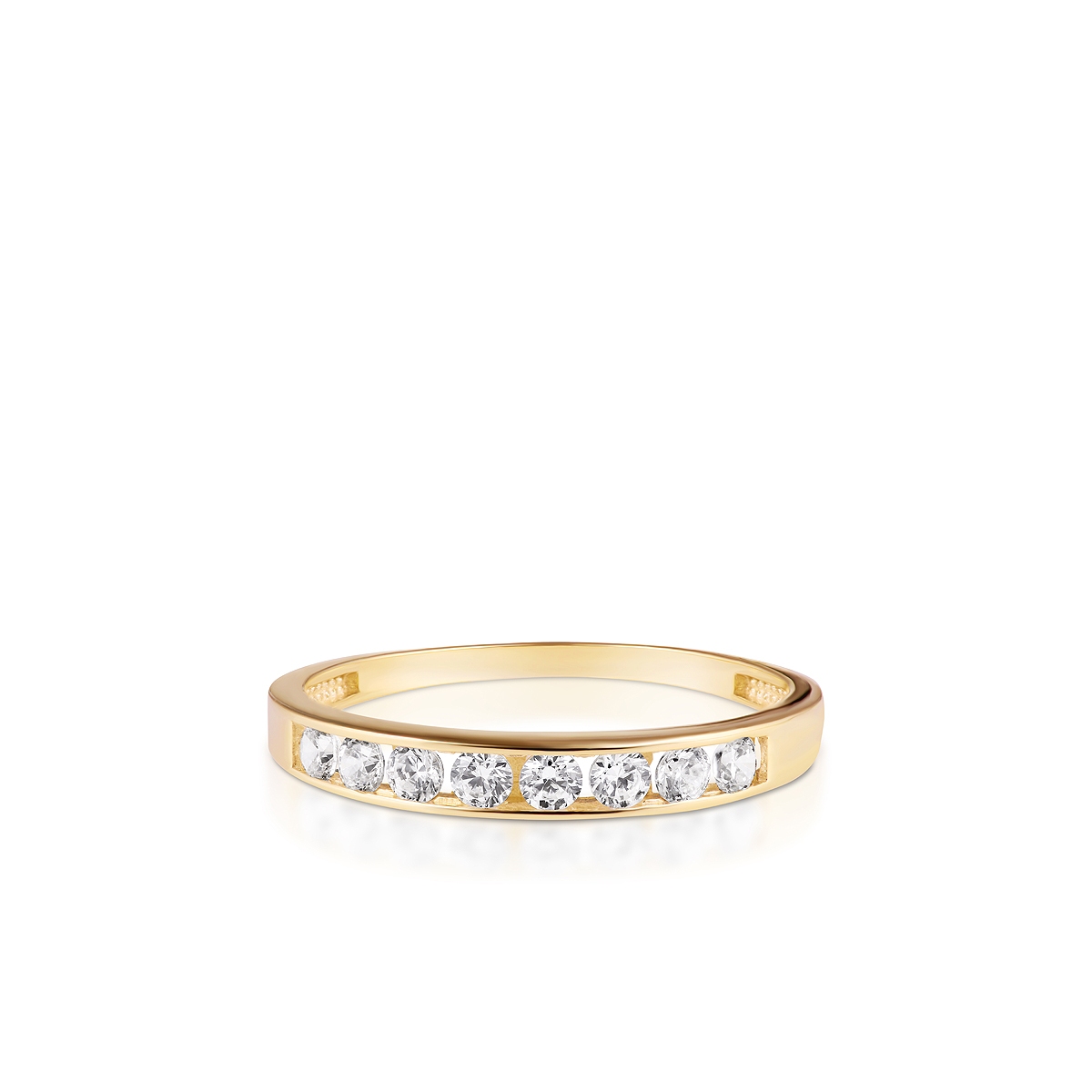 Pierścionek złoty z cyrkoniami