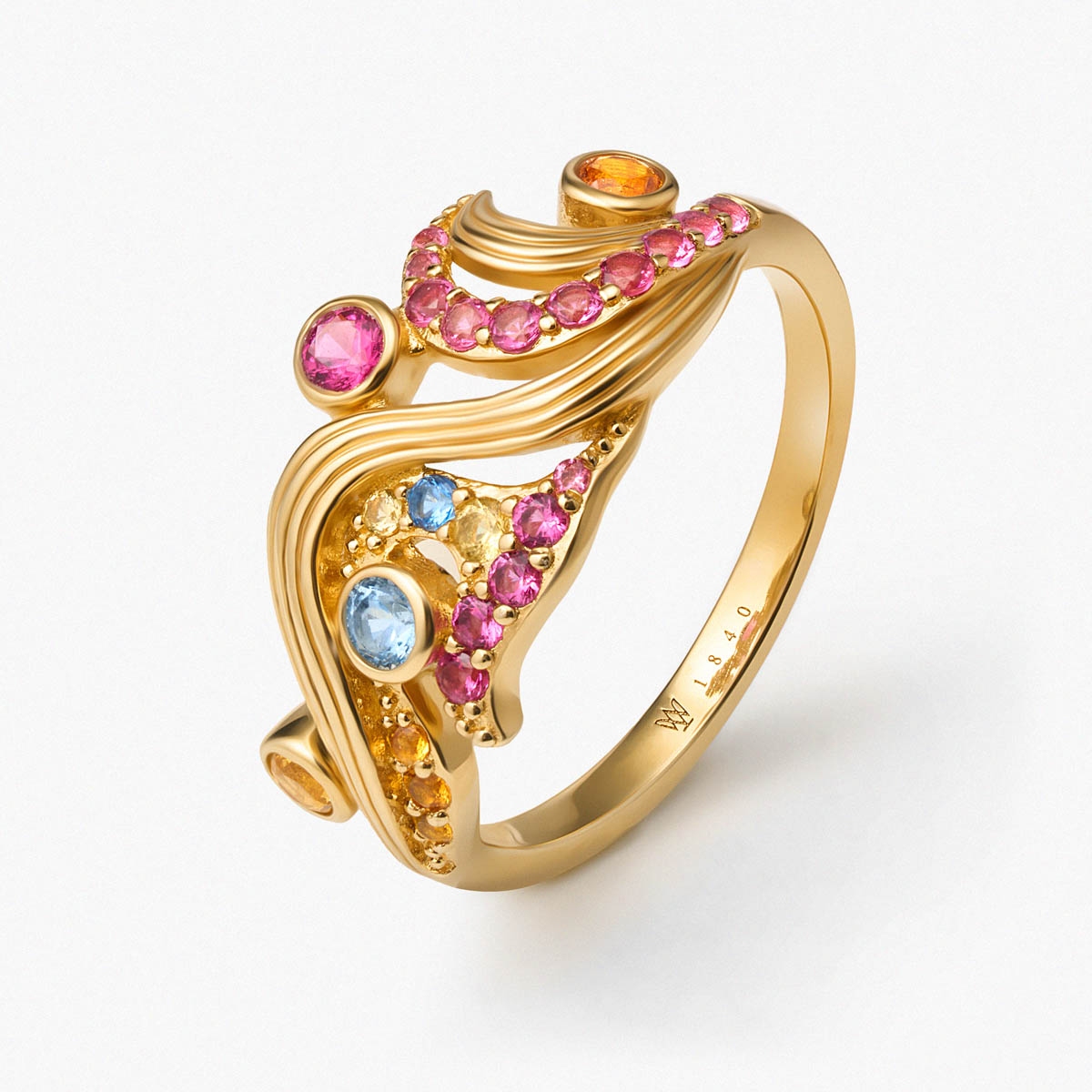 Pierścionek srebrny KOI