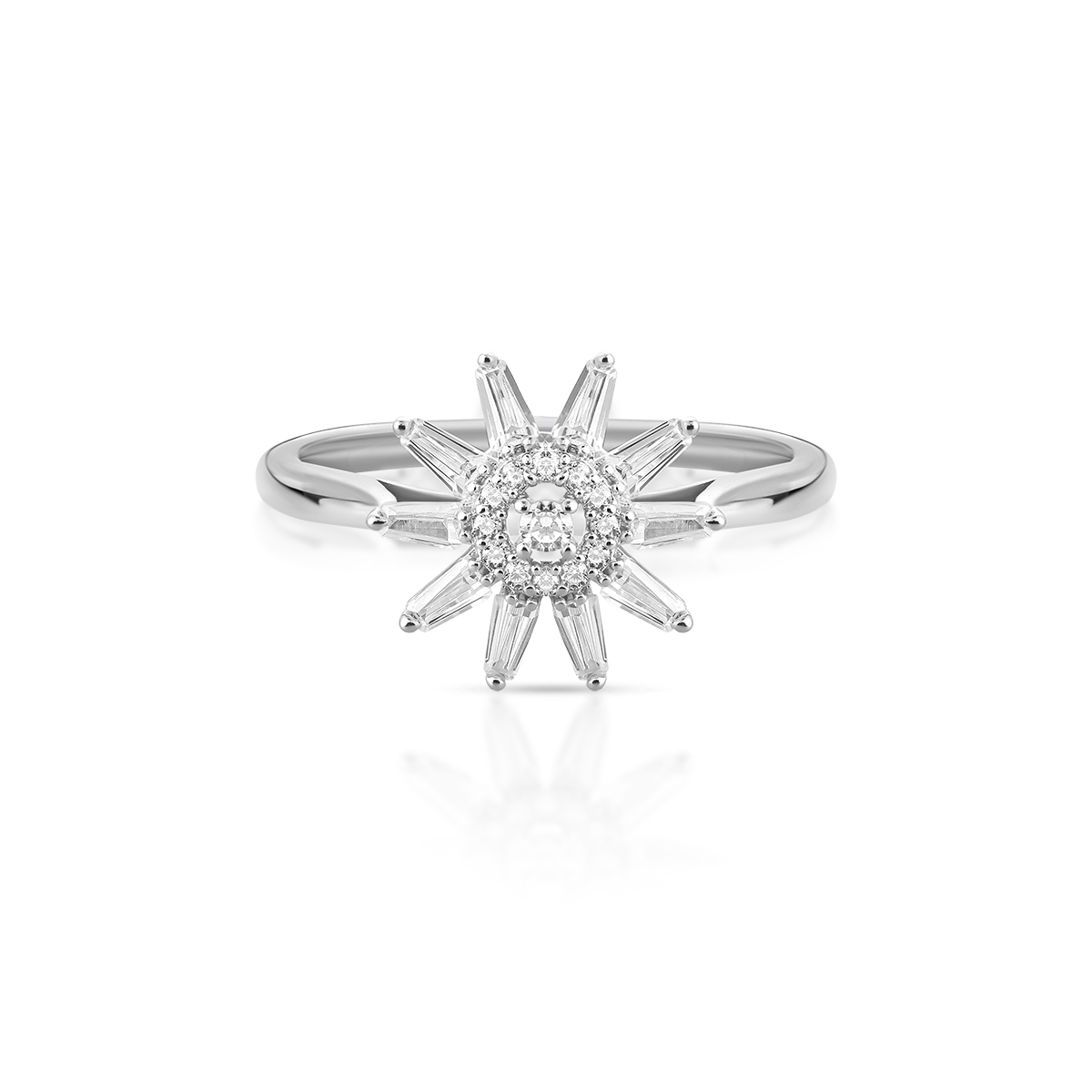 Pierścionek srebrny z cyrkoniami