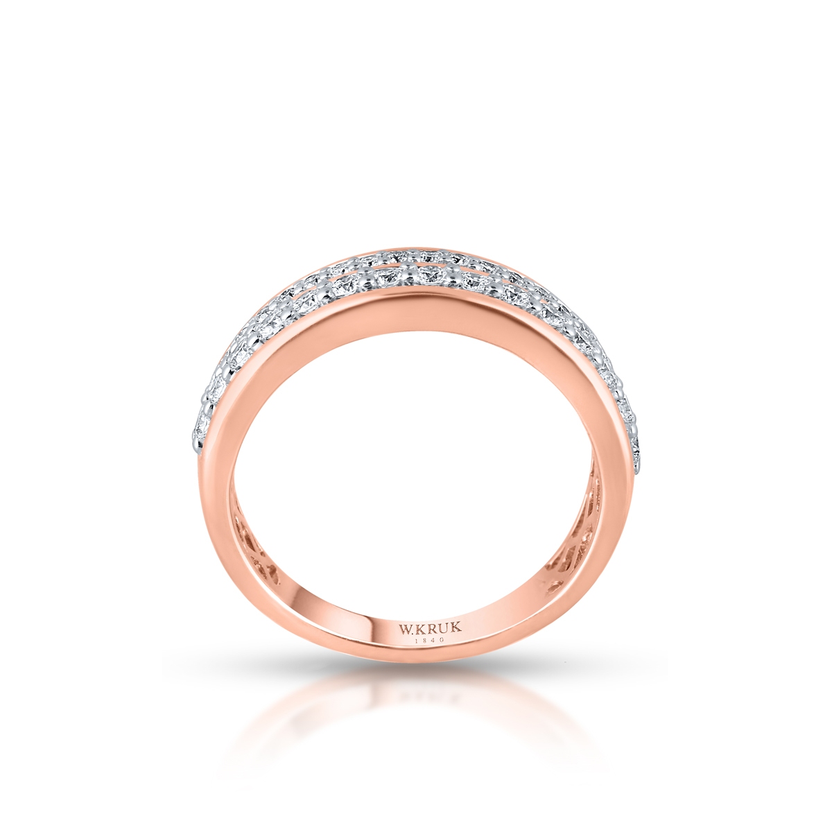 Pierścionek złoty z brylantami