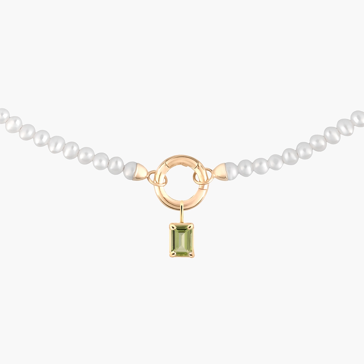 Wisiorek złoty z oliwinem