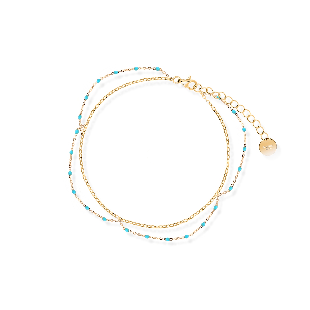 Bransoleta srebrna na nogę