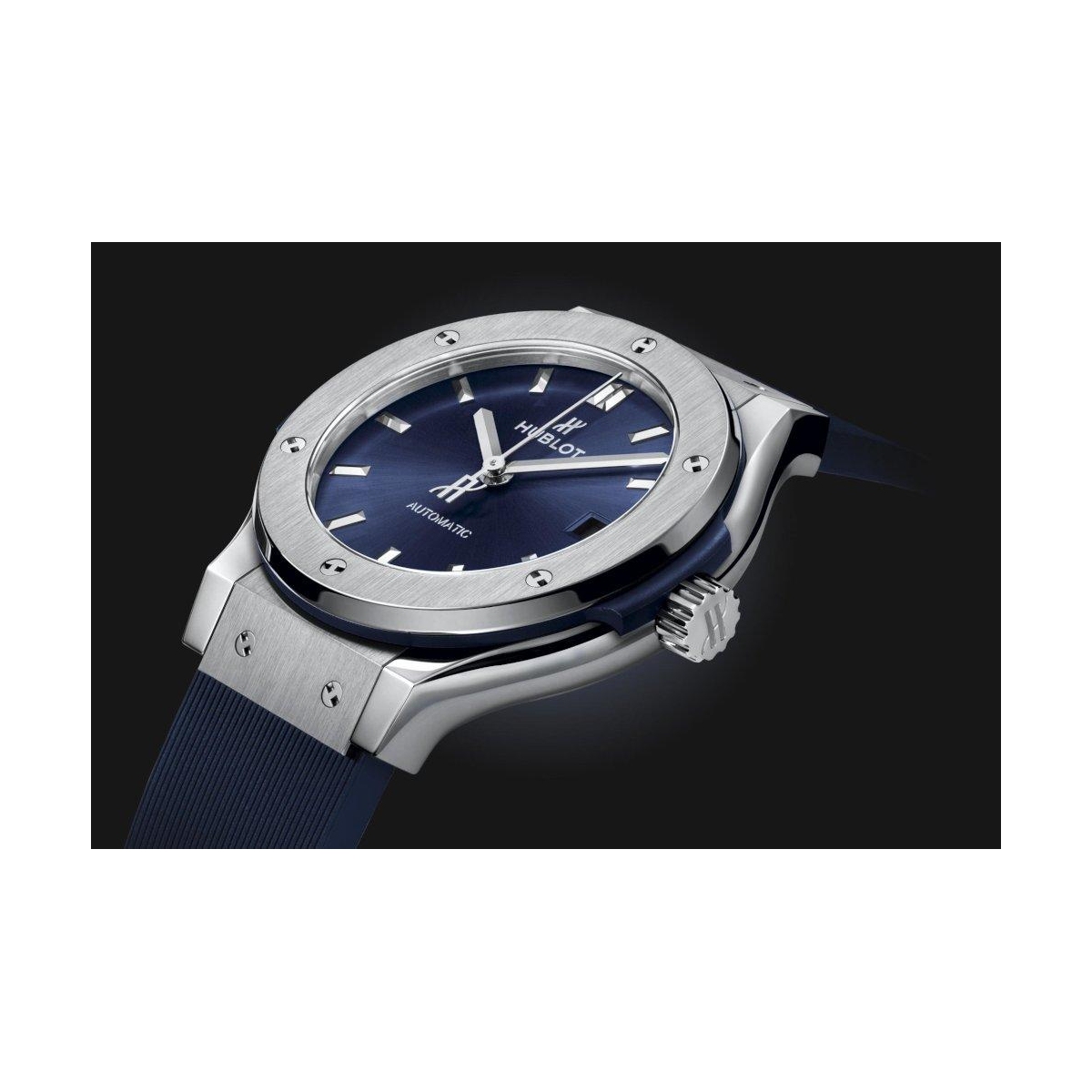 ZEGAREK HUBLOT CLASSIC FUSION TITANIUM BLUE
