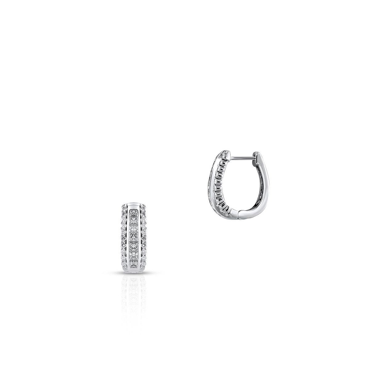 Kolczyki białe złoto z diamentami