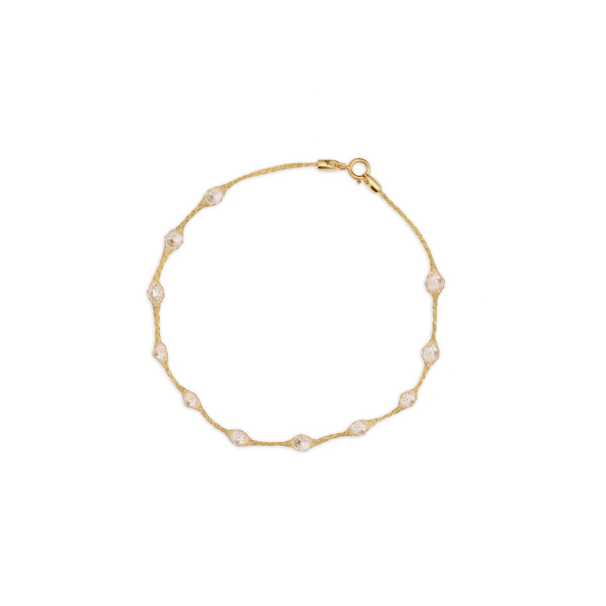 Bransoleta złota z cyrkoniami