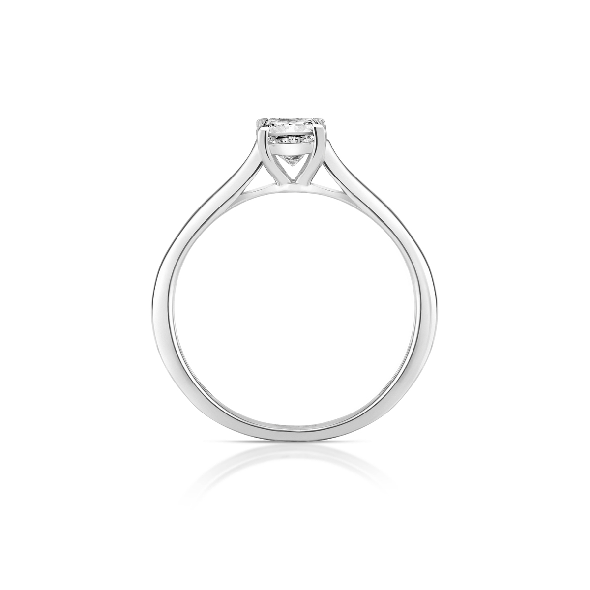 Pierścionek zaręczynowy białe złoto Niezwykły